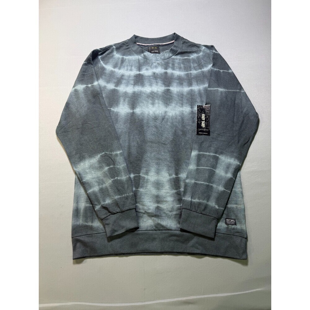 NWT Navy Yard Tie-Dye Sweater Men's Large Navy Gray Knit Long Sleeve Casual Wear